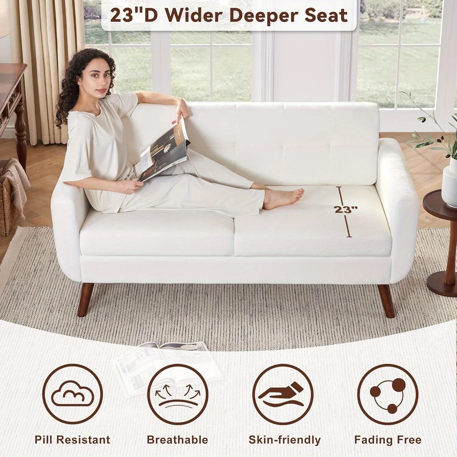 Small Upholstered Love Seat Furniture Tbfit 65\